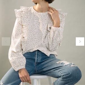 Anthropologie Allaire Ruffled Top